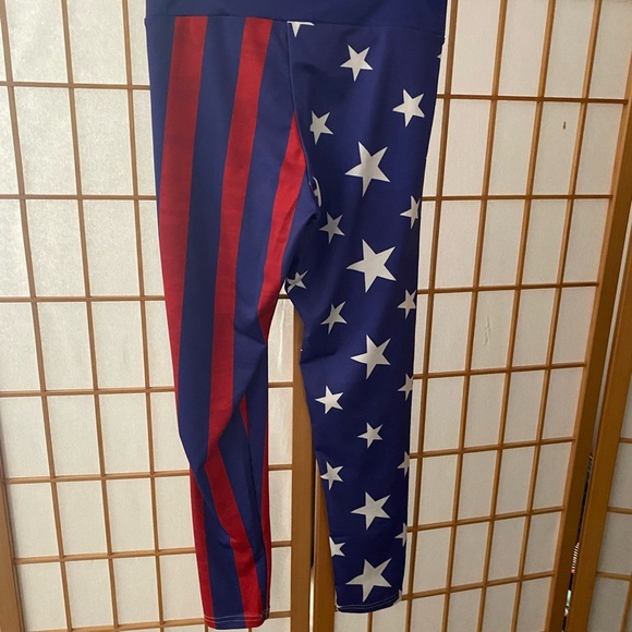 Made Loyal Women's American Flag Patriotic Stars & Stripes Leggings Medium USA - Picture 6 of 6
